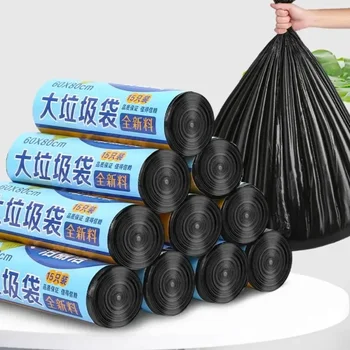 Мусорное ведро для рулонов Пластиковый пакет Корзина для мусора Утолщенный 1 Черный Кухонный инструмент для непрерывного сбора мусора