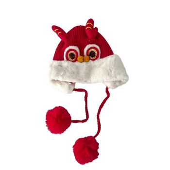 Осенне-зимняя теплая шапка, китайская шапочка для танцев со львом, креативный подарок на Новый год 2024 г. 22