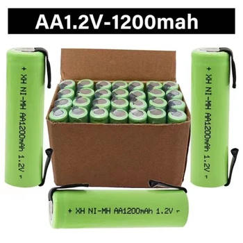 Аккумуляторная батарея 1,2 В AA емкостью 1200 мАч nimh-элемент в зеленом корпусе со сварочными выступами для электробритвы Philips razor и зубной щетки 2