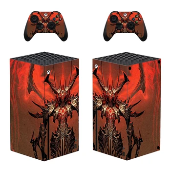Наклейка-скин в стиле Diablo IV Xbox Series X для консоли и 2 контроллеров, виниловая наклейка-защитный скин Стиль 1 24