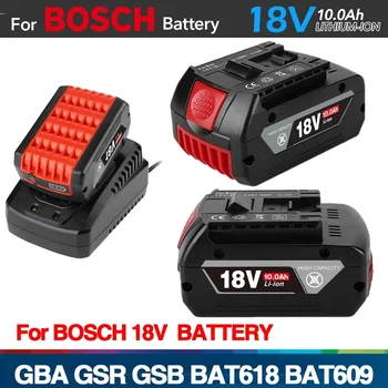 Аккумуляторная Батарея 18V 10.0ah Для Bosch 18V 6.0AH Резервная Батарея Портативная Замена GBA GSR GSB BAT618 BAT609 BAT620 14