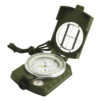 Компас Высокоточный многофункциональный военный Северный Зеленый компас Наружный, аварийный Световой прицельный компас для выживания 12