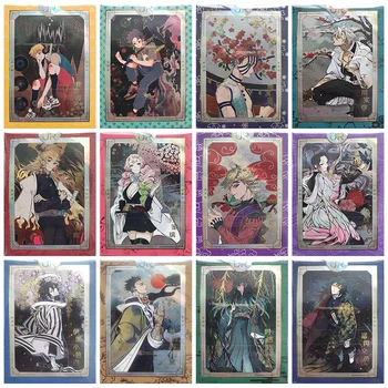Аниме Demon Slayer Редкие отражения UR Флэш-карты Agatsuma Zenitsu Tanjirou Игрушки для мальчиков Коллекционные открытки Подарки на день рождения 8