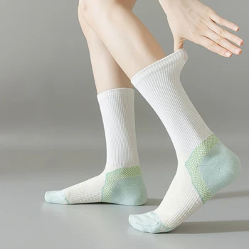 Профессиональные спортивные носки, женские противоскользящие длинные носки для бега, скалолазания, женские баскетбольные хлопчатобумажные носки в стиле пэчворк, Calcetines Medias 7