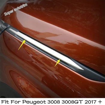 Lapetus Передняя внешняя крышка капота двигателя, накладка воздушной прокладки кузова, 2ШТ, подходит для Peugeot 3008 3008GT 2017 - 2023 Внешние детали