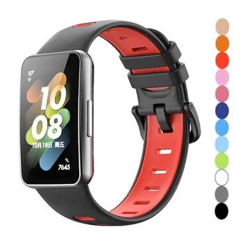 Силиконовый ремешок для часов Huawei Band 7, многоцветный ремень, спортивный браслет, сменный браслет для Huawei Band 7, ремешок Correa 12