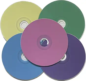 Оптовая продажа 50 шт. Многоцветный печатный класс A 700 МБ 52x Чистый аудио музыкальный CD-R диск 21