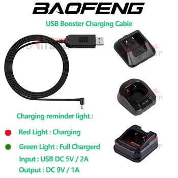 Зарядное Устройство для Портативной Рации BAOFENG Автомобильное Зарядное Устройство Boost Кабель USB Шнур Питания для Адаптера Зарядки Baofeng UV5R UV82 UV9RPlus UV-13 2