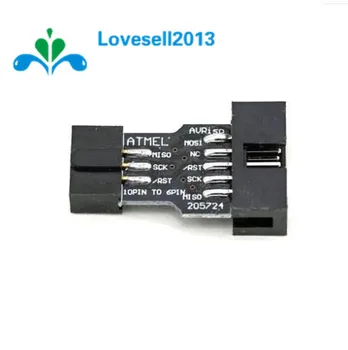 Плата Адаптера 10Pin-6Pin Для AVRISP MKII USBASP STK500 Standard 10-Контактный Поворотный 6-Контактный Преобразователь 25