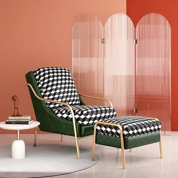 Индивидуальный Скандинавский диван для одного человека, современное кресло для отдыха, светлая гостиная, роскошный Ленивый диван, Тигровое кресло, Простая решетка 3