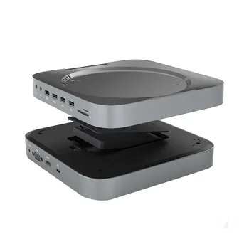 Док-станция 13 в 1 USB C Концентратор с Корпусом жесткого диска 2.5 SATA NVME M.2 SSD Корпус жесткого диска, Совместимый с HDMI 4K/30HZ для Mac Mini 14