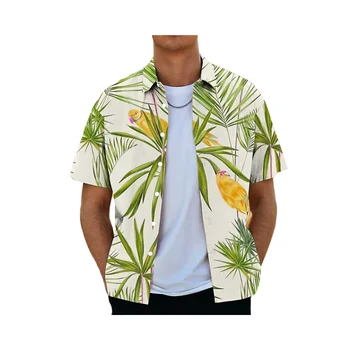 Мужские рубашки Coconut Tree С 3D принтом, мужская гавайская рубашка, модные топы с коротким рукавом, пляжная футболка Dazn, мужская блузка Camisa