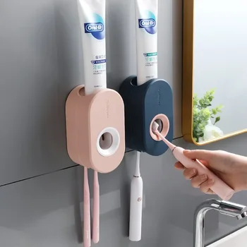 Набор клейких автоматических соковыжималок для зубной пасты, настенный держатель для зубной пасты, подставка для зубных щеток, Настенная соковыжималка для зубной пасты 1