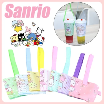 Набор чашек для напитков Sanrio Hello Kitty My Melody Cinnamoroll Портативная Упаковка для напитков с молоком и чаем Сумка для чашек Сумка для хранения чашек Аксессуары 25