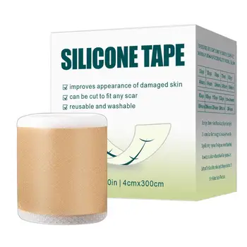 Силиконовые накладки на шрамы, рулон силиконовой ленты для шрамов, накладки на растяжки для удаления рубцов при беременности, полоски для келоидных рубцов 1,57 ”x 118” 10
