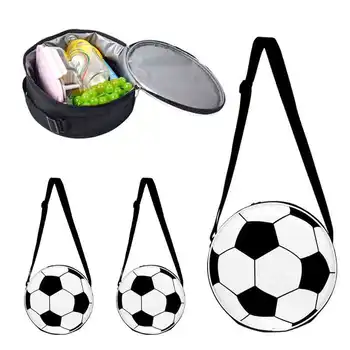 Мужская Женская сумка для ланча с футбольным рисунком, детские переносные термосумки для еды для школьников, девочек, мальчиков, ланч-бокс 16