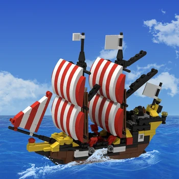 Gobricks MOC сделай сам Пиратский корабль Черная Жемчужина Модель Набор строительных блоков Barracudas 6285 Модель Развивающие Кирпичные Игрушки для детей в подарок 6