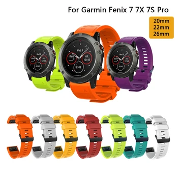 Ремешок для часов Quickfit для Garmin Fenix 7X Pro Силиконовый ремешок-браслет для Garmin Fenix 7 7S Pro 10