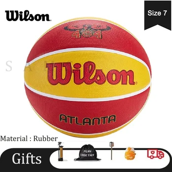 Оригинальные баскетбольные мячи Wilson Basketball 7 размера из полиуретана или резины высокого качества, стандартные логотипы для тренировок на открытом воздухе и в помещении 4