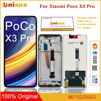 100% Оригинальный ЖК-дисплей Для Xiaomi POCO X3 Pro LCD M2007J20CG Дисплей С Сенсорным Экраном Дигитайзер Для POCO X3 NFC Замена ЖК-экрана 13
