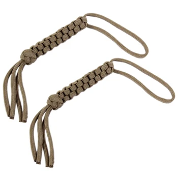 2X шнурок для ножей квадратного плетения из паракорда-хаки