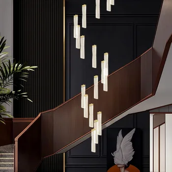 Современный домашний декор светодиодные светильники подвесные светильники для лестничных люстр для гостиной подвесной светильник освещение в помещении 15