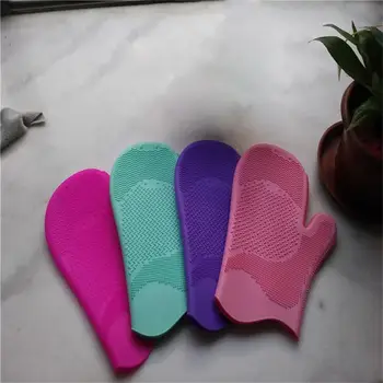 Перчатки для ручной стирки, прочные практичные силиконовые перчатки для чистки кисточек для макияжа, многофункциональные, универсальные