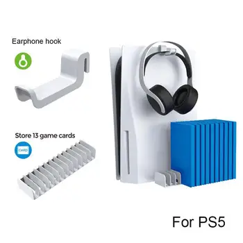 Для PS5 Комплект крючков для игровых картриджей, подставка для хранения игровых карточек, коробка для наушников, крючок для наушников, Совместимые игровые аксессуары для игровых консолей 25