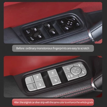 Кнопка поднятия окна автомобиля декоративная наклейка Для Porsche Cayenne Macan Paramera аксессуары для модификации интерьера автомобиля 9
