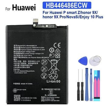 HB446486ECW Аккумулятор мобильного телефона 4000 мАч для Huawei P Smart Z/для Honor 9X Pro/ Nova5i / Enjoy 10 Plus 10Plus + Бесплатные инструменты 16