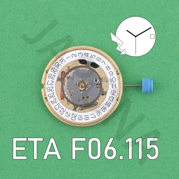 ETA F06.115 Стандартный механизм с 3 стрелками и датой часовой механизм F06.115 Швейцарский механизм 15
