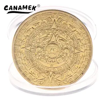 1Шт Памятная монета Майя, Пирамиды, Монеты Мексики, Памятные монеты ацтеков 21