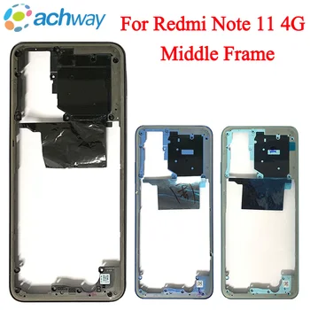 Новинка Для Xiaomi Redmi Note 11 4G 21121119SC Средняя Рамка Панель Задняя Пластиковый Корпус Корпус Панель Рамка Запасные Части 1