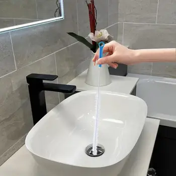 Инструмент для выемки грунта Спиральная щетка для раковины Очиститель стеклянной трубки Гибкое приспособление для чистки умывальника Принадлежности для канализации Аксессуары для ванной комнаты 8