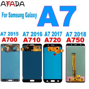 AAA A7 ЖК-дисплей Для Samsung Galaxy A7 2015 2016 2017 2018 A700 A710 A720 A750 ЖК-дисплей С Сенсорным Экраном Дигитайзер В Сборе Замена 13