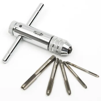 Резьбовой Метрический Штекерный Т-образный Ключ С Т-образной Ручкой Ручной Инструмент 3 мм-8 мм Мастерские Инструменты для Механика Гаечный Ключ Серебристый 5 Штук M3-M8 22