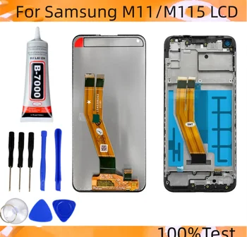 100% тест Для Samsung Galaxy M11 ЖК-дисплей Сенсорный Экран Дигитайзер Стекло В Сборе Для Samsung M115 M115F M115G/DS ЖК-дисплей с рамкой