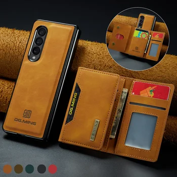 Деловой Кожаный Чехол-Бумажник с Защитой от Падения для Samsung Galaxy Z Fold 4 5G Fold4 Fold3 Fold 3 S20 FE S23 S22 Ultra S21 Plus 14