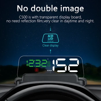 OANA C500 Auto OBD2 GPS HUD Головной Дисплей EOBD Лобовое Стекло Автомобиля Проектор Спидометра Цифровые Аксессуары Для Всех Автомобилей 7