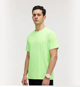 Мужская спортивная футболка с круглым вырезом и короткими рукавами, быстросохнущая рубашка 17