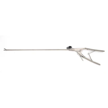 лапароскопический иглодержатель щипцы 5 мм * 330 мм v-образный зажим для проволоки левый изогнутый самоустанавливающийся медицинский автоклавируемый