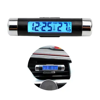 Автомобильные мини-часы Термометр Цифровые часы дисплей Автомобильная фурнитура 7