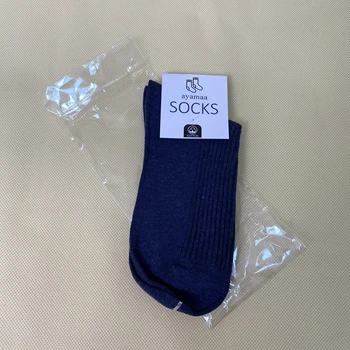 Носки ayamaa для мужчин и женщин из влагоотводящей хлопчатобумажной ткани, ни к чему не обязывающие деловые носки 6