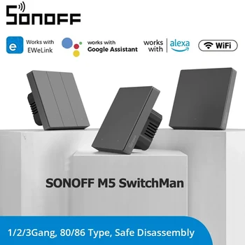 SONOFF M5 WiFi Настенный Выключатель R5 SwitchMan Smart Scene Прерыватель Sonoff Сенсорный Кнопочный Переключатель Поддержка Alexa Google Home Alice 11