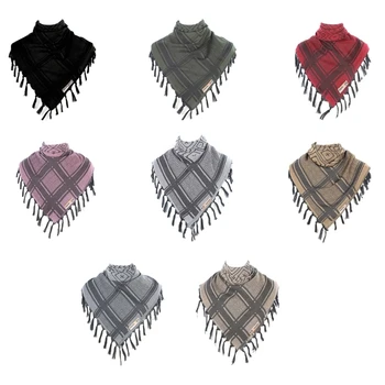 Мужские шарфы Shemagh, квадратный шарф Keffiyeh с кисточками, арабский открытый головной платок T8NB 8