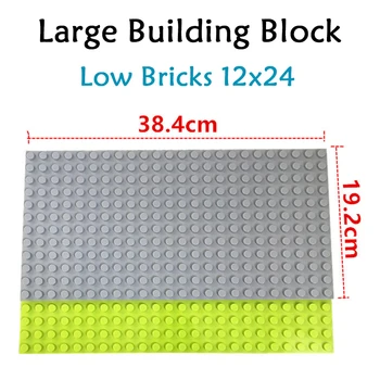 Совместим со строительным блоком Big Low 12x24 с крупными частицами, 4/2 /1шт, строительный блок для сборки развивающих головоломок DIY, настенная сцена 9