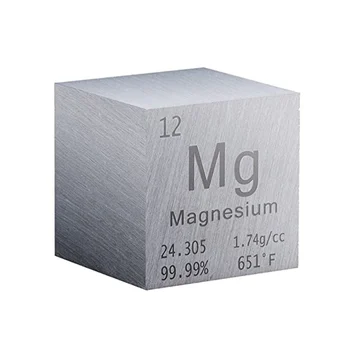 Металлический кубик магния толщиной 1 дюйм, чистый металл elements Cube высокой плотности, материал для лабораторных экспериментов elements Collections 17