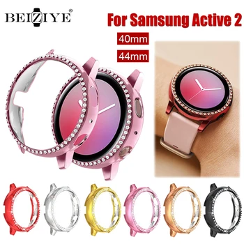Active 2 Case Diamond PC Cover чехол для Samsung Galaxy Watch active 2 40 мм 44 мм защитный бампер для Samsung Active 2 25
