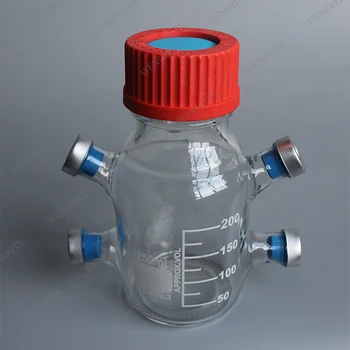 анаэробная бутылка для губ объемом 250 мл, верхняя пустая бутылка, герметичный контейнер для пробоотбора, многоходовой реагент GL45. 17