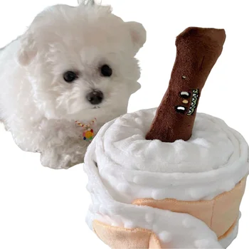 Плюшевые игрушки для жевания туалетной бумаги в стиле Ins, костюм для сбора какашек, игрушка для щенков, подходящая для собак мелких пород. 6